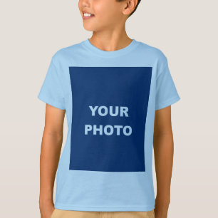 T-shirt Ajoutez votre image de logo photo photo Light Blue