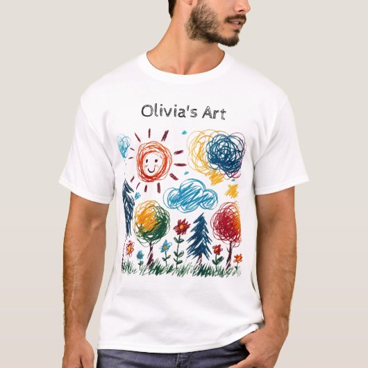 T-shirt Ajoutez votre oeuvre d'enfant à cela (Devant)