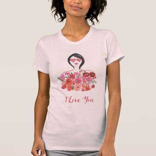 T-shirt Ajoutez votre texte | Valentine I chic (Devant)
