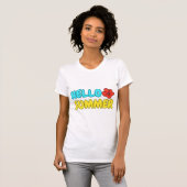 T-shirt ajusté Hello Summer (Devant entier)