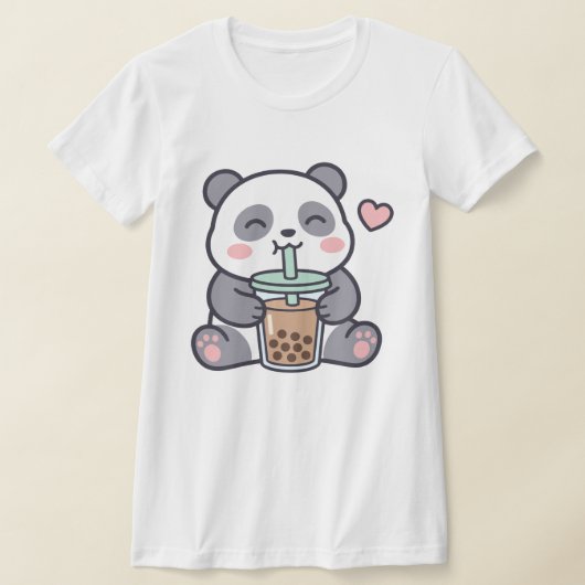 T-shirt ajusté pour femme avec Panda Mignon au Bub (Poser)