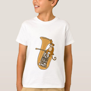 T-shirt AK- chemise de singe et de tuba