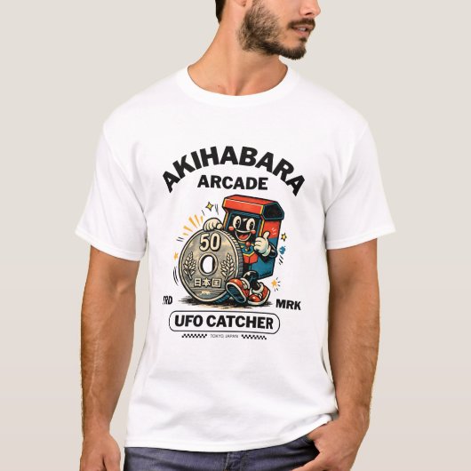 T-shirt Akihabara borne de jeu attrape-UFO (Devant)