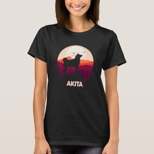T-shirt Akita and Moon Halloween 1 (Devant)