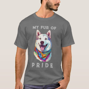 T-shirt Akita Chien Rainbow Drôle Ma Fierté De Fourrure