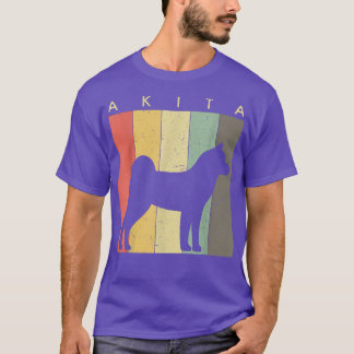 T-shirt Akita Chien Retro Vintage