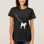 T-shirt Akita Dog On A Leash Mom Dad Pet Cute Puppy (Devant)
