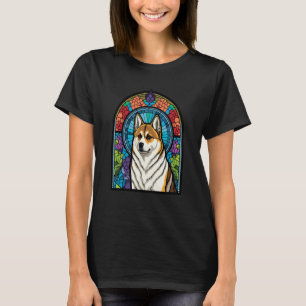 T-shirt Akita Inu Coloré Vitrail Pop 5