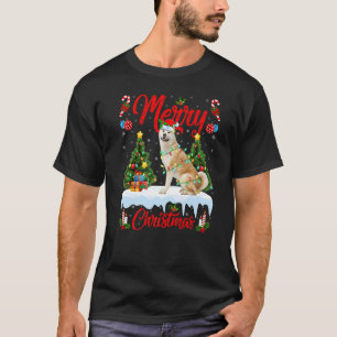 T-shirt Akita Inu Dog illumine Xmas Tree Père Noël Akita I