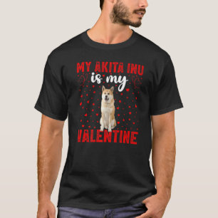 T-shirt Akita Inu Est Mon Coeur D'Amour Valentin Akita Inu