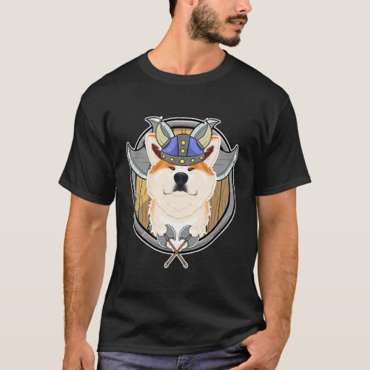 T-shirt Akita Inu I Valhalla I Viking (Devant)