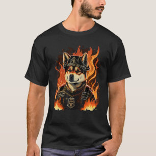T-shirt Akita Inu pompier sur pompier Akita Inu