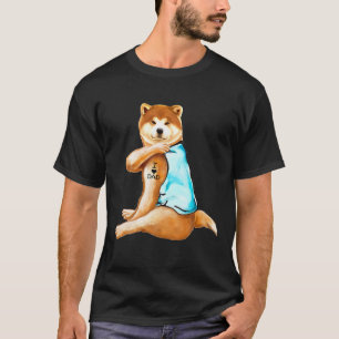 T-shirt Akita Inu Tattoos I Love Papa Amoureux des chiens
