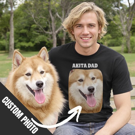 T-shirt Akita Papa Custom Chien cadeau photo pour Chien Pa