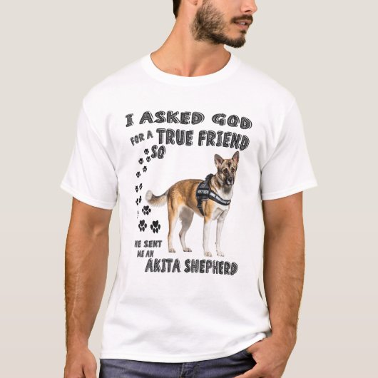 T-shirt Akita Shepherd Cite Maman Papa Costume, Shepkita P (Devant)