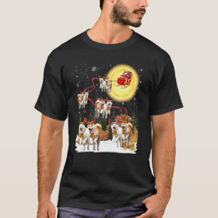 T-shirt Akita Sleigh Décor de Noël Père Noël Noël Noël Noë