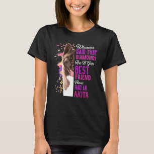 T-shirt Akita sont la meilleure amie d'une fille Maman Chi