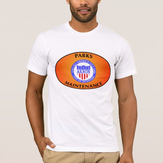 T-shirt Akron Ohio gare la chemise d'entretien (Devant)