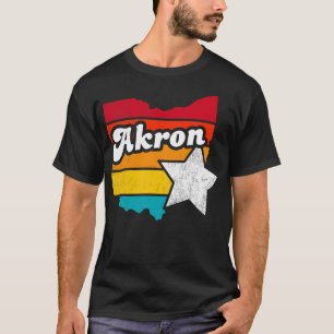 T-shirt Akron Ohio Souvenir Vintage en détresse 2