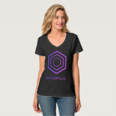 T-shirt AKROPOLIS Crypto Decentralized Blockchain AKRO DeF (Devant entier)