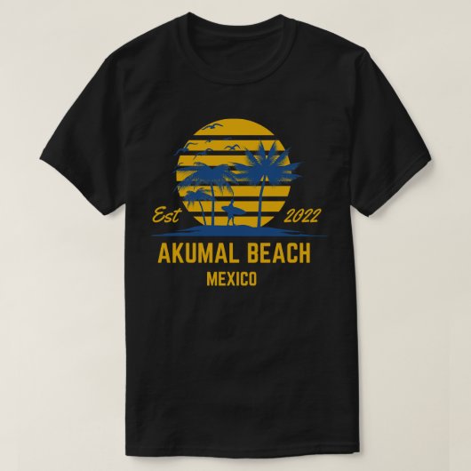 T-shirt Akumal Beach Mexique 2022 (Design devant)