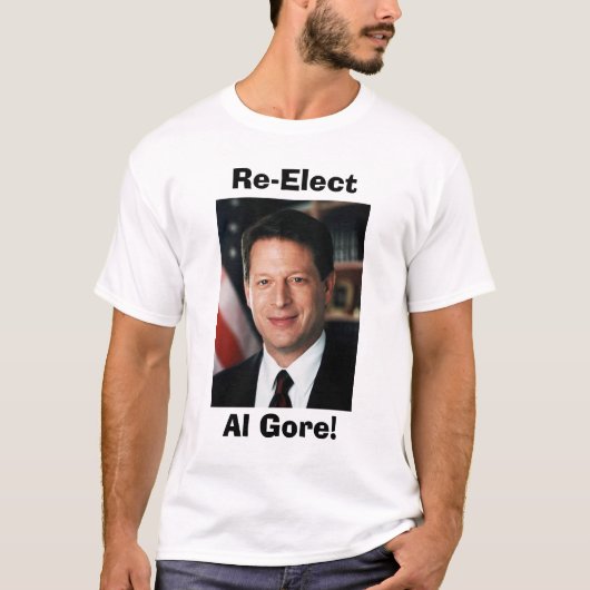 T-shirt Al Gore, réélisent, Al Gore ! (Devant)