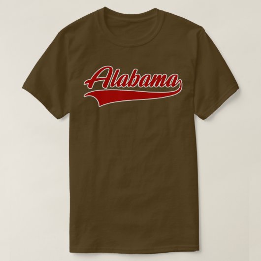 T-shirt Alabama AL Throwback Design Classique (Design devant)