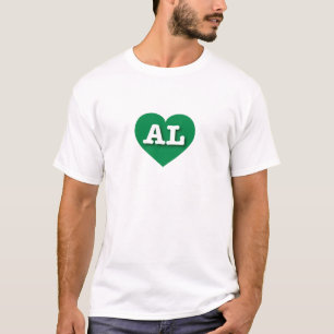 T-shirt Alabama Coeur Vert - J'aime AL