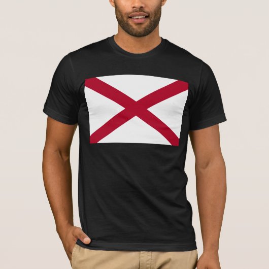 T-shirt Alabama : Drapeau croisé de St Andrew Crimson (Devant)