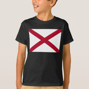 T-shirt Alabama : Drapeau croisé de St Andrew Crimson