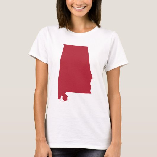 T-shirt Alabama en rouge (Devant)