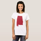 T-shirt Alabama en rouge (Devant entier)