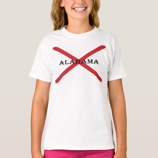 T-shirt Alabama et drapeau (Devant)