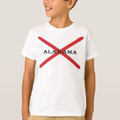 T-shirt Alabama et drapeau (Devant)