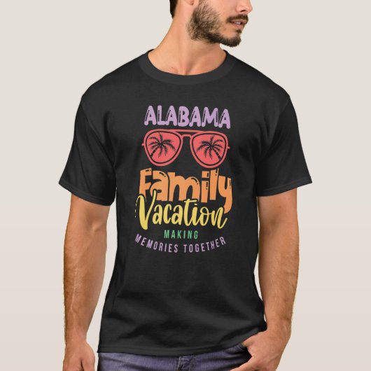T-shirt Alabama Famille Vacances Correspondance (Devant)
