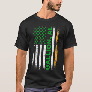 T-shirt ALABAMA - Irish American Flag GALLION, AL