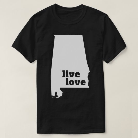 T-shirt Alabama Live Love Alabama (Design devant)