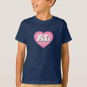T-shirt Alabama Pink Fade Heart - J'aime AL