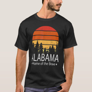 T-shirt Alabama State Home Of The Brave Alabama Love