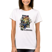 Alabama State Tattoo Style - Jazz & Magnolia
