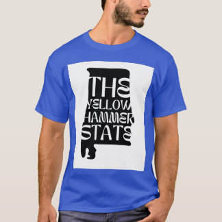 T-shirt Alabama The Yellow Hammer State Nickname AL Outlin
