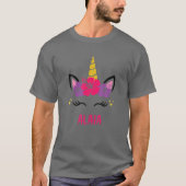 T-shirt ALAIA Personnalisé Visage Unicorne (Devant)