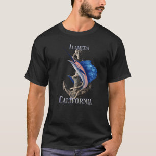 T-shirt Alameda Californie Espadon Marlin Pêche Océan