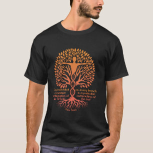 T-shirt Alan Watts Arbre de vie ADN Citation spirituelle Z