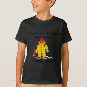 T-shirt Alarmes de fumée des pompiers ne sauvent pas des v