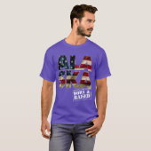 T-shirt Alaska Born And Raised US Flag Proud Strong Awesom (Devant entier)
