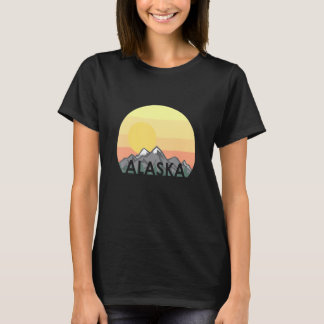 T-shirt Alaska Croisière Aventure Mountains Avec Soleil Le