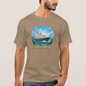 T-shirt Alaska Cruise Mode On Scenic and AdventureFilled V (Devant)