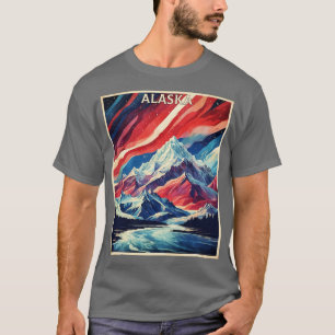 T-shirt Alaska États-Unis Stress Night Aurora Boreal Vi