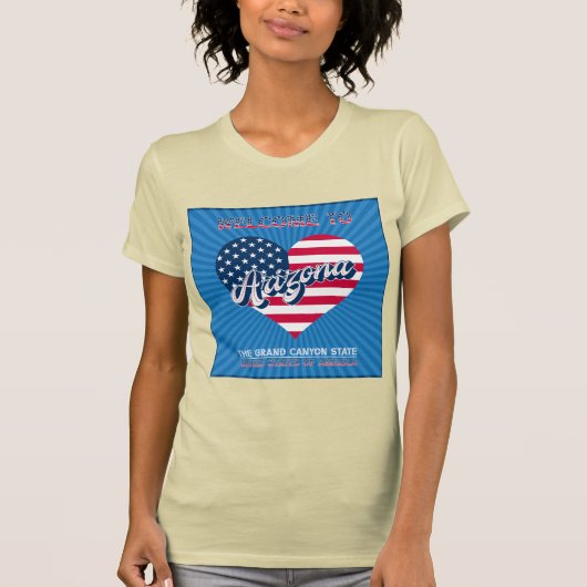 T-shirt Alaska Heart USA Flag – 4th July Patriotic Alaska (Devant)